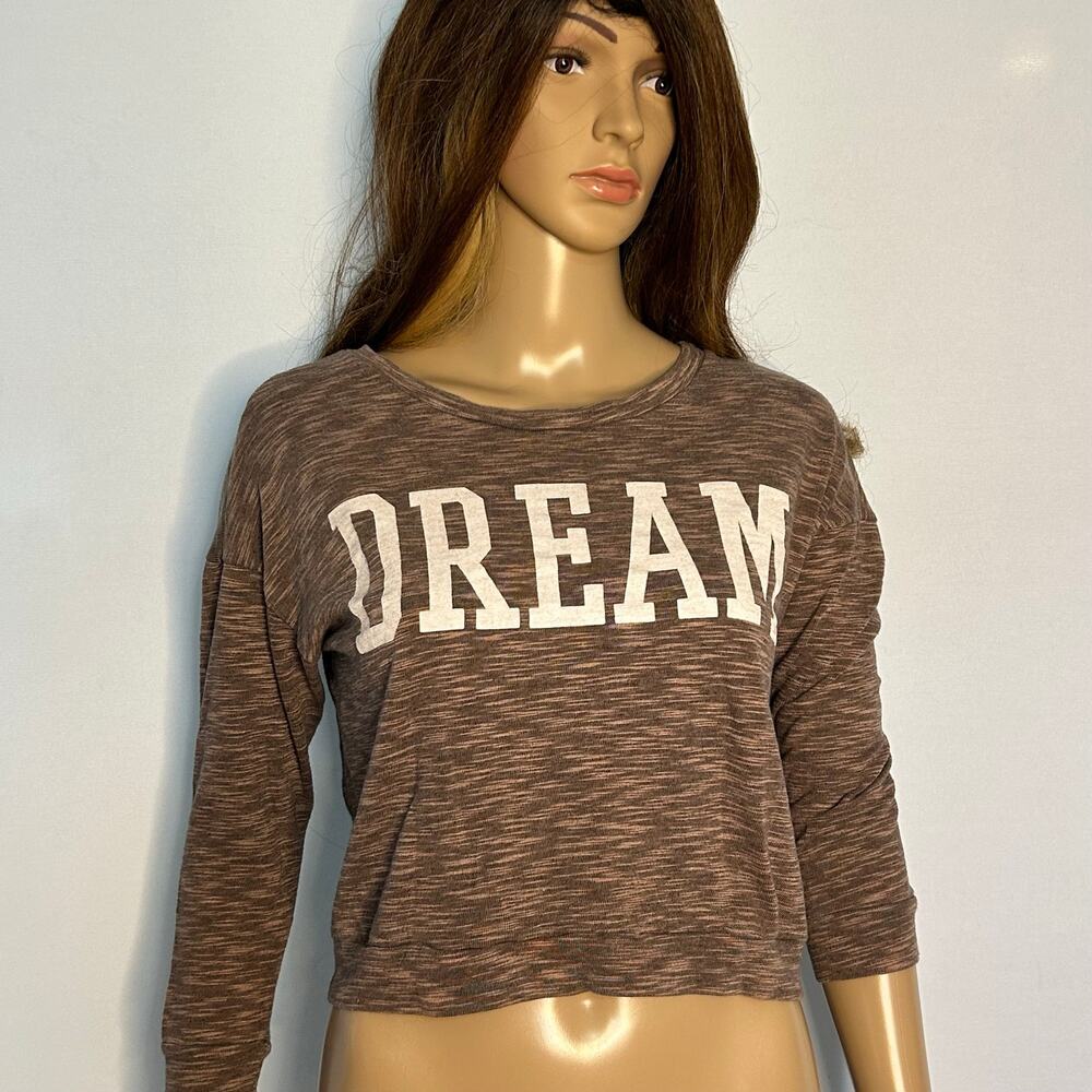 Handbook DREAM Lightweight Cropped Sweatshirt Small Rose Heathered